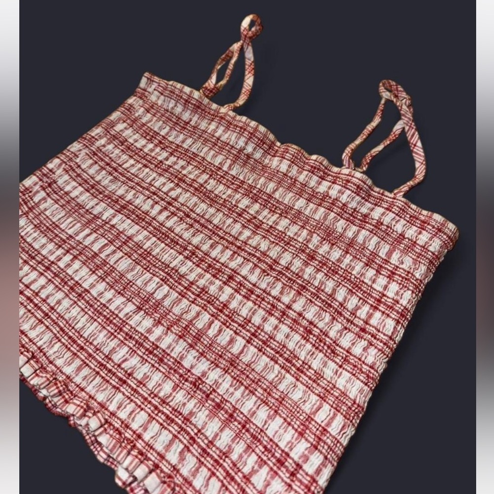 Pink and White Striped Tank Top